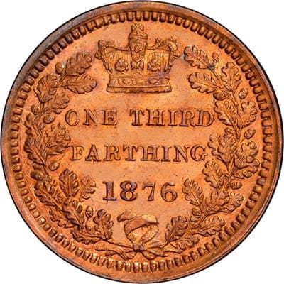 British 1876 Third Farthing Value