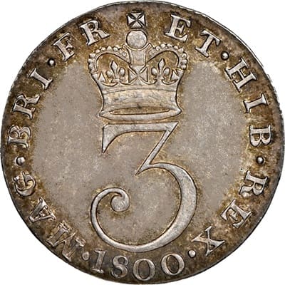 British 1800 Threepence Value