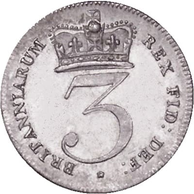 British 1817 Threepence Value