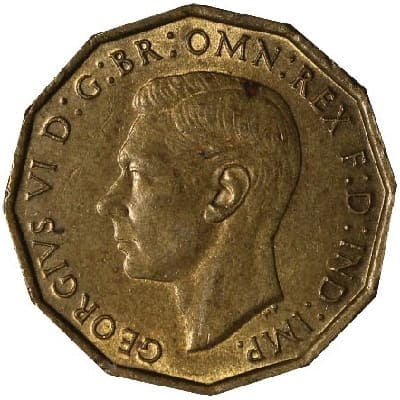 British 1943 Threepence