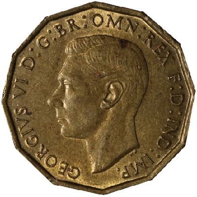British 1945 Threepence