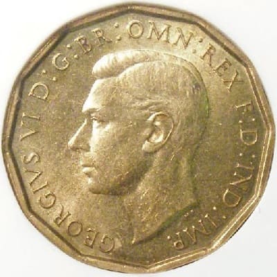 British 1946 Threepence
