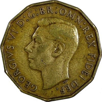 British 1949 Threepence