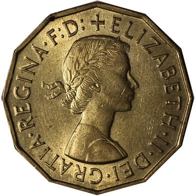 British 1957 Threepence