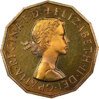 British 1961 Threepence
