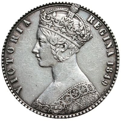 British 1849 Florin