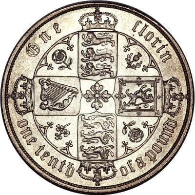 British 1876 Florin Value