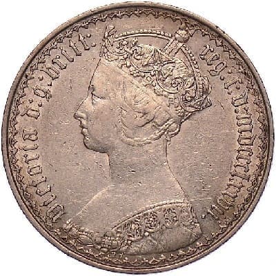 British 1877 Florin