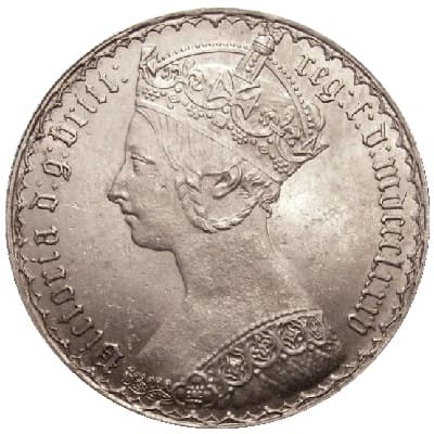 British 1885 Florin
