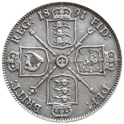 British 1891 Florin Value