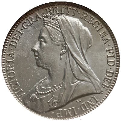 British 1894 Florin