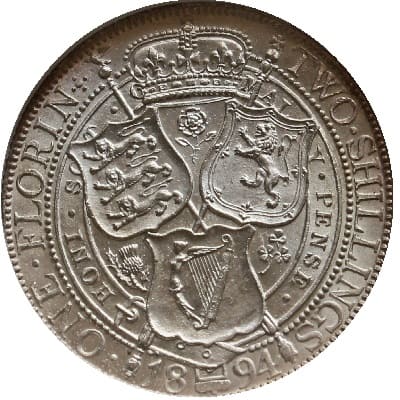 British 1894 Florin Value