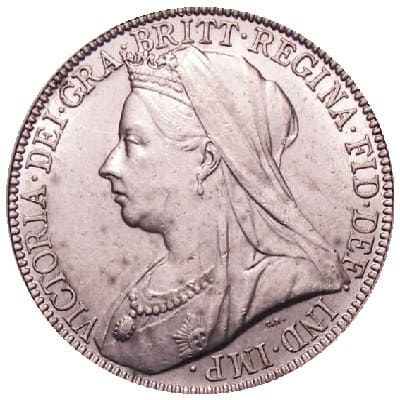British 1895 Florin