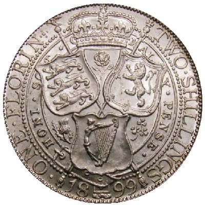 British 1899 Florin Value