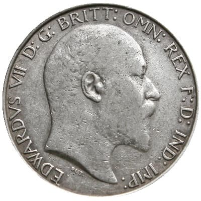 British 1909 Florin