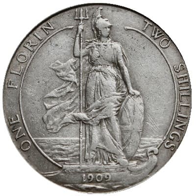 British 1909 Florin Value