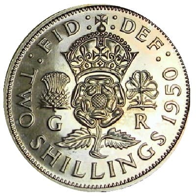 British 1950 Florin
