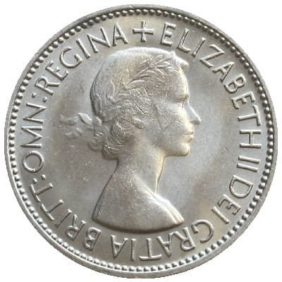British 1953 Florin