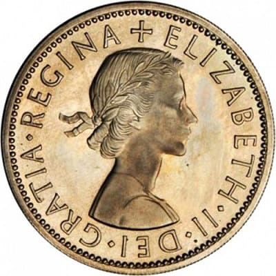 British 1957 Florin