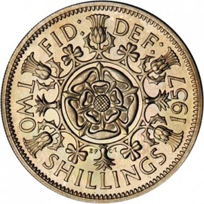 British 1957 Florin Value