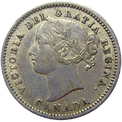 Canadian Canadian 1858 10 Cent Value