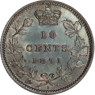 Canadian 1871 10 Cent Value