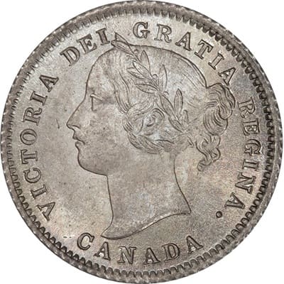 Canadian Canadian 1874 10 Cent Value