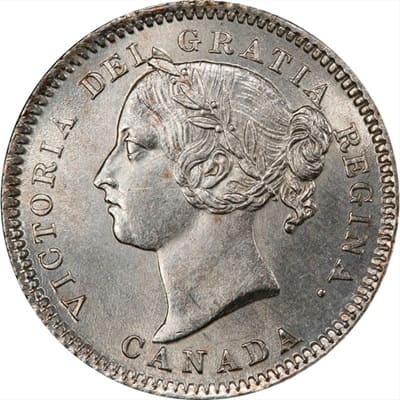 Canadian Canadian 1880 10 Cent Value