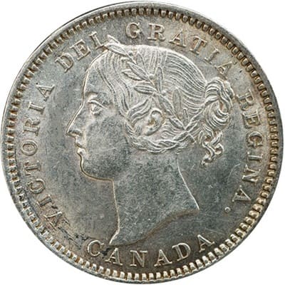 Canadian Canadian 1883 10 Cent Value