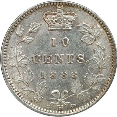 Canadian 1883 10 Cent Value