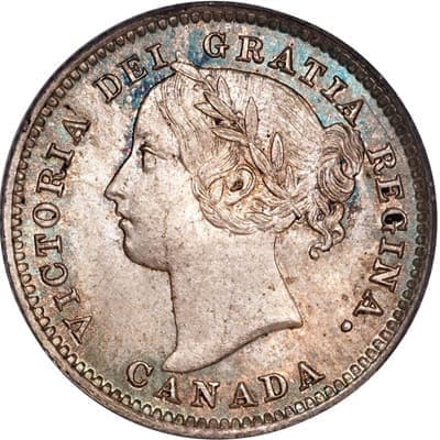 Canadian Canadian 1884 10 Cent Value