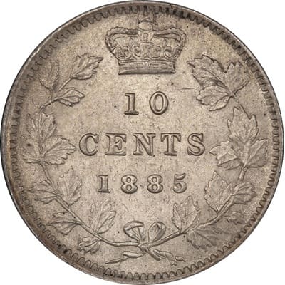 Canadian 1885 10 Cent Value