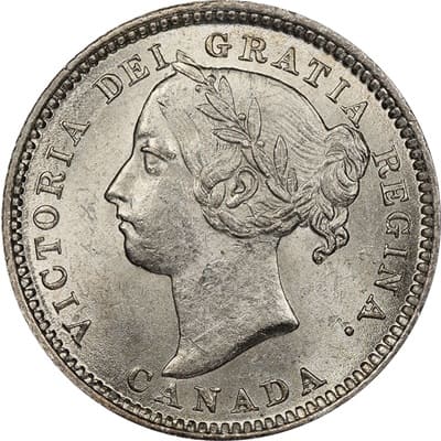 Canadian Canadian 1887 10 Cent Value