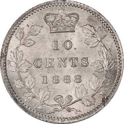 Canadian 1888 10 Cent Value