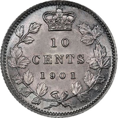 Canadian 1901 10 Cent Value