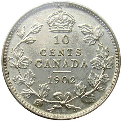 Canadian 1902 10 Cent Value