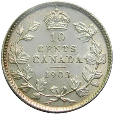 Canadian 1903 10 Cent Value