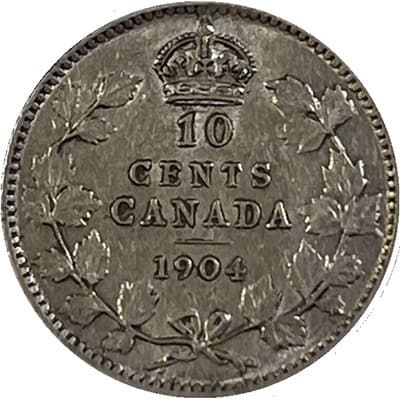 Canadian 1904 10 Cent Value