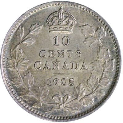 Canadian 1905 10 Cent Value