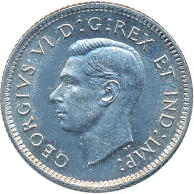Canadian 1943 10 Cent Value