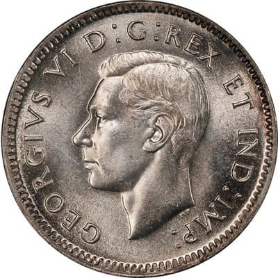 Canadian Canadian 1945 10 Cent Value
