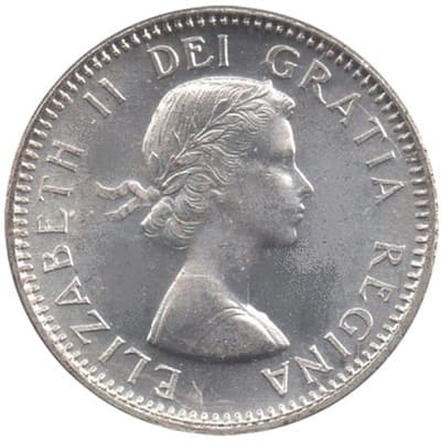 Canadian Canadian 1954 10 Cent Value
