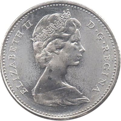 Canadian Canadian 1966 10 Cent Value