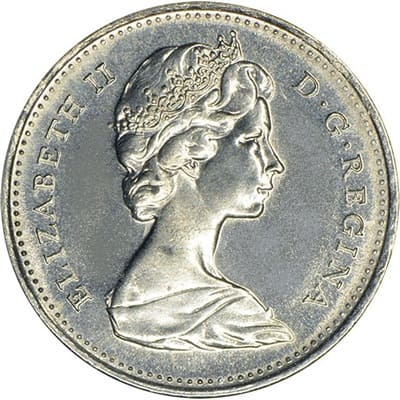 Canadian Canadian 1969 10 Cent Value