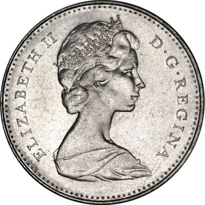 Canadian Canadian 1975 10 Cent Value