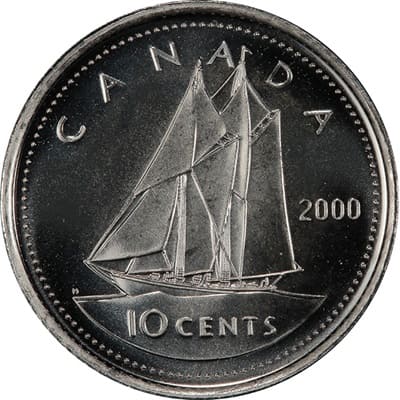 Canadian 2000 10 Cent Value