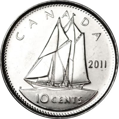 Canadian 2011 10 Cent Value