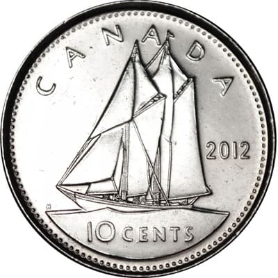Canadian 2012 10 Cent Value
