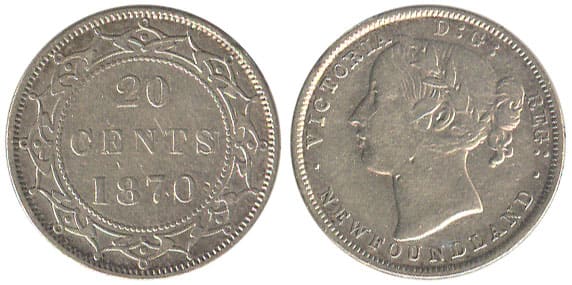 Canadian 1870 20 Cent Value