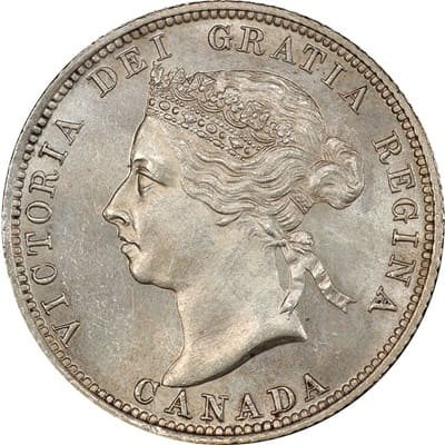 Canadian 1886 20 Cent Value